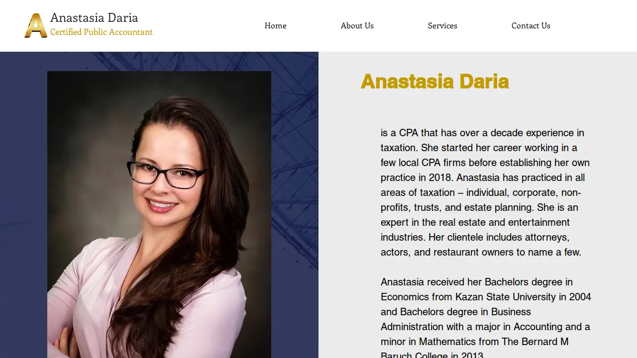 Anastasia Daria CPA page