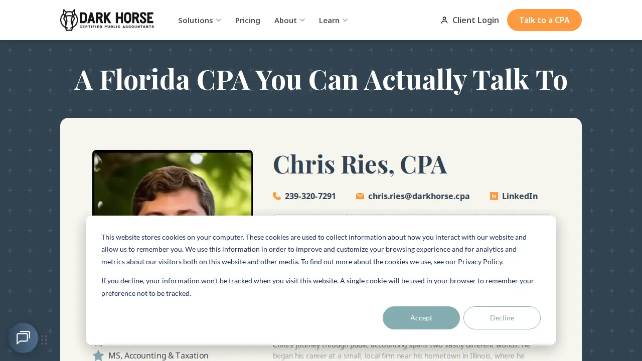 Dark Horse CPAs page