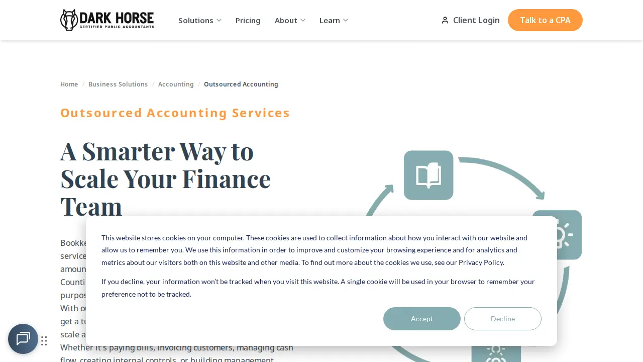 Dark Horse CPAs page