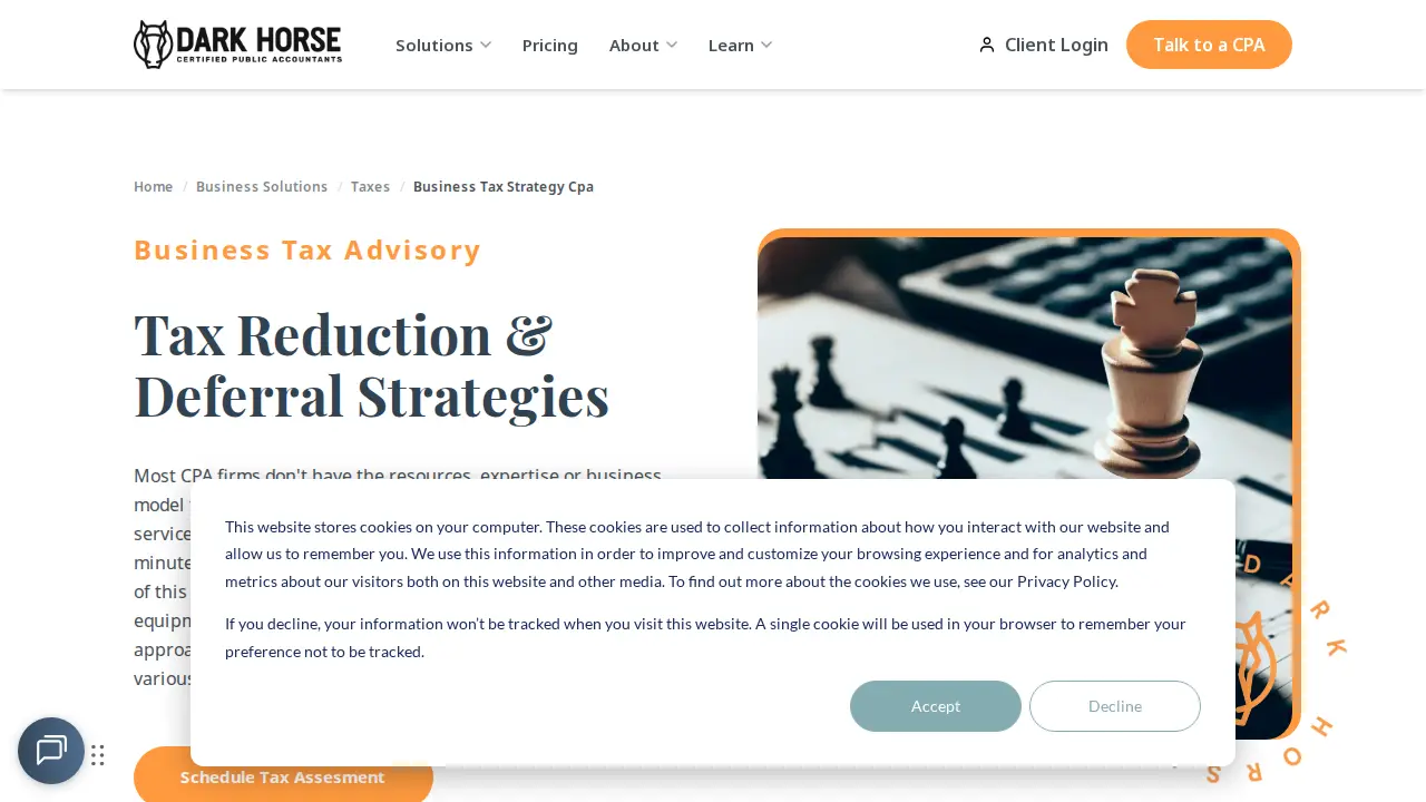 Dark Horse CPAs page