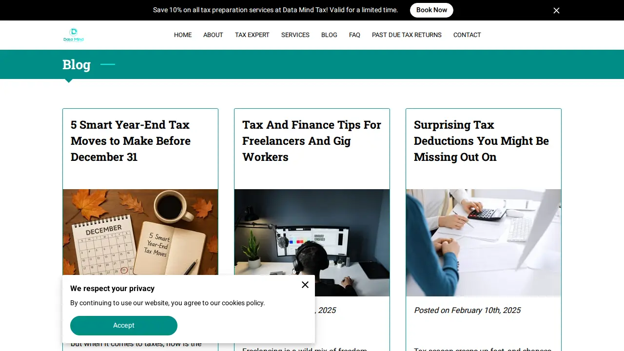 Data Mind Tax and Accounting page