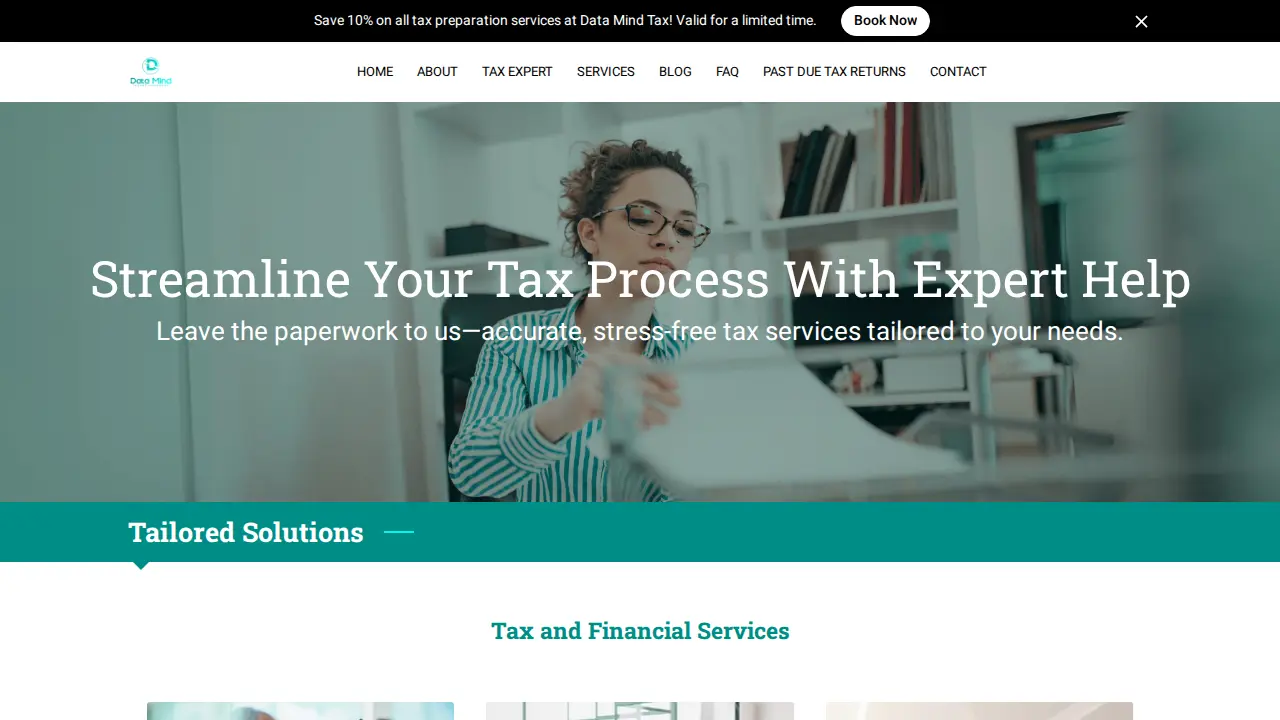 Data Mind Tax and Accounting page