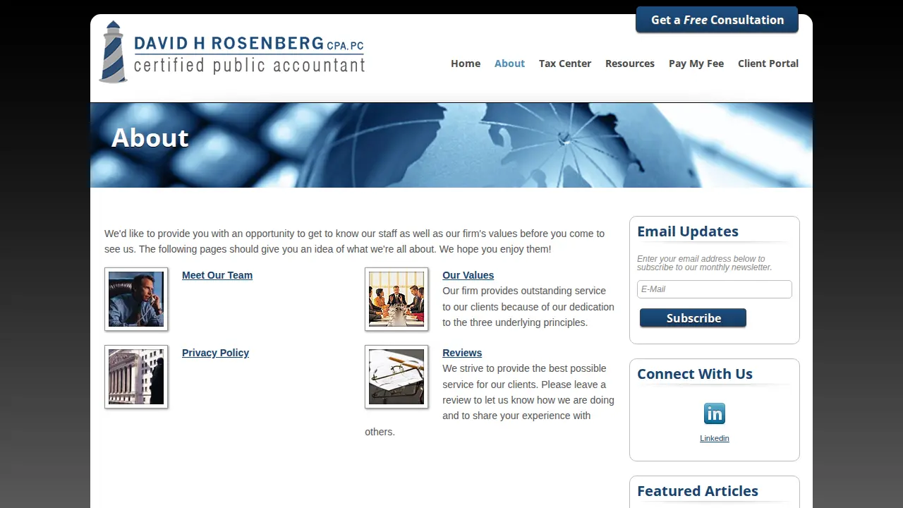 David H. Rosenberg CPA, PC page