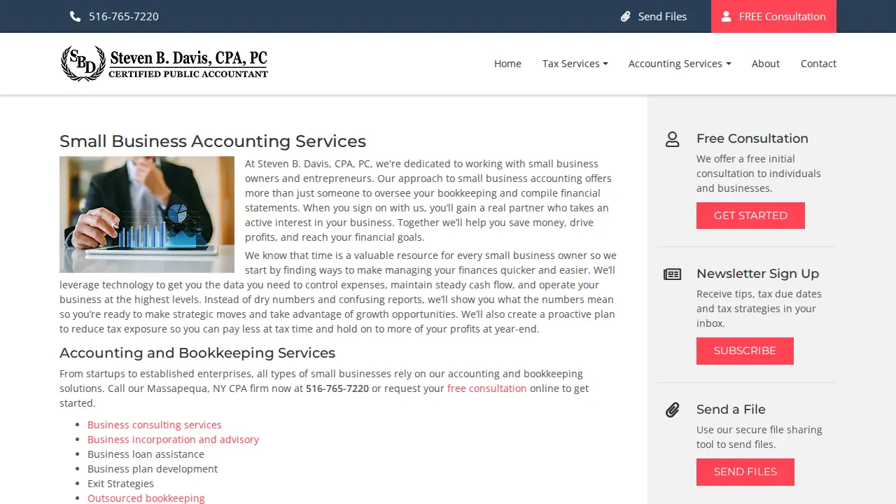 Steven B. Davis, CPA PC page