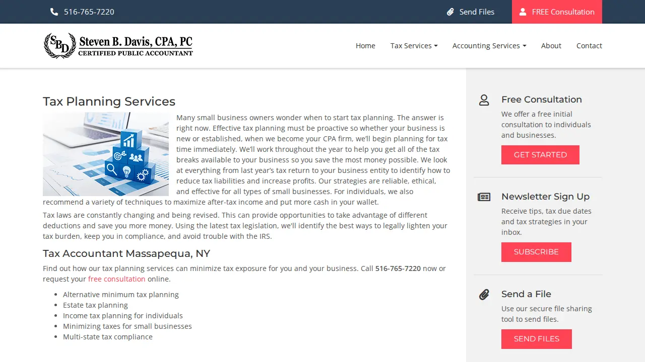 Steven B. Davis, CPA PC page
