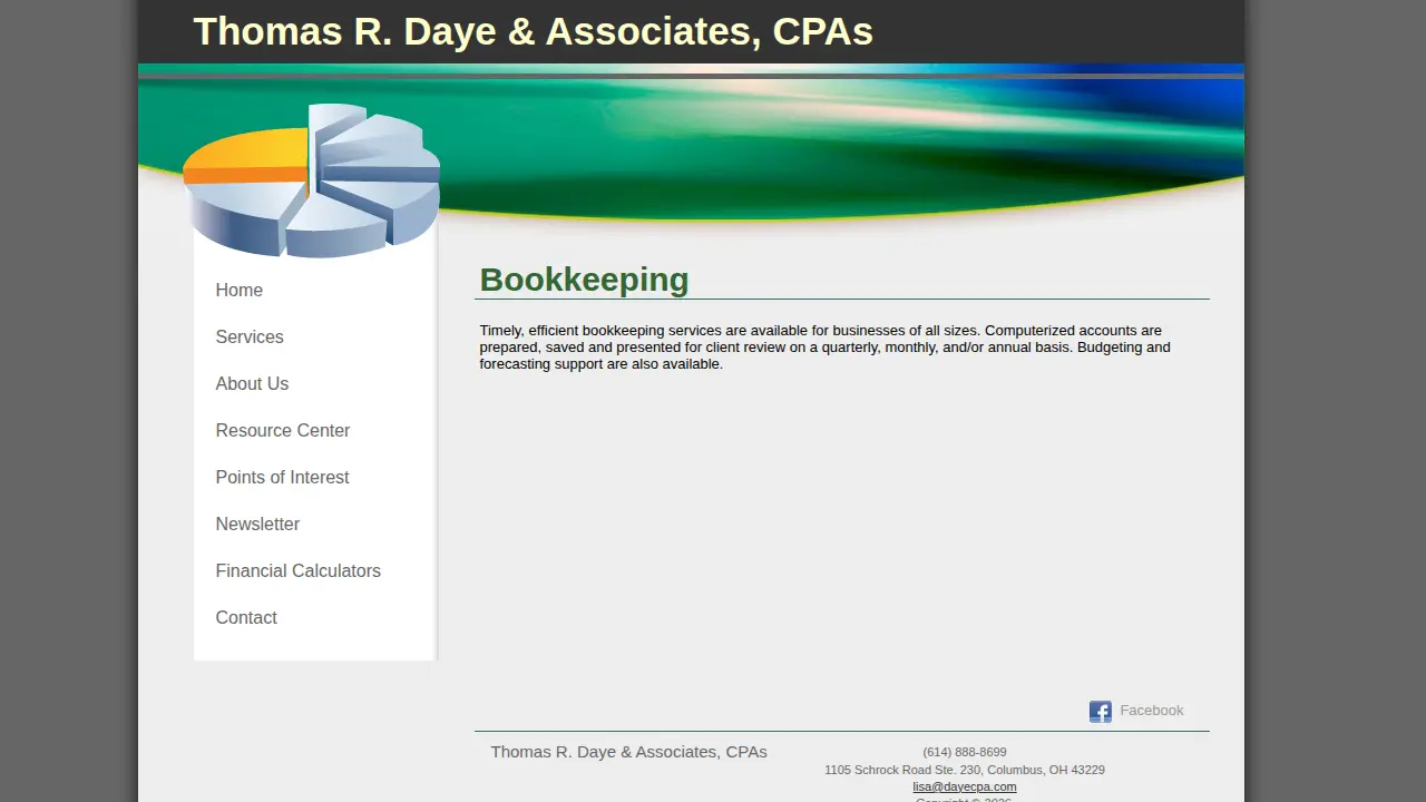 Thomas R Daye & Associates CPAs page