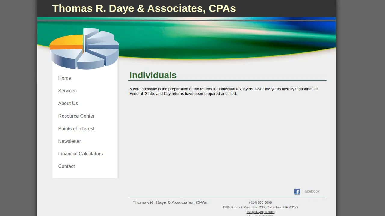 Thomas R Daye & Associates CPAs page