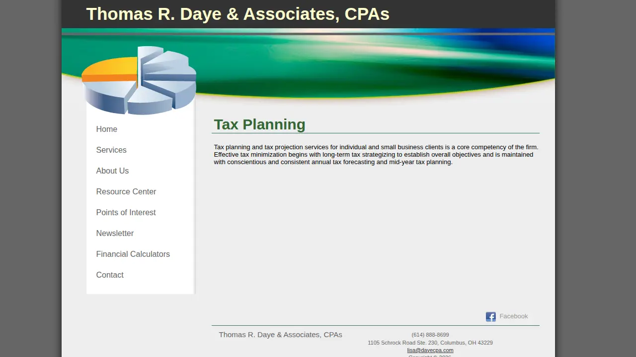 Thomas R Daye & Associates CPAs page