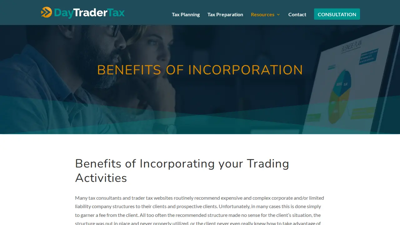 Day Trader Tax page