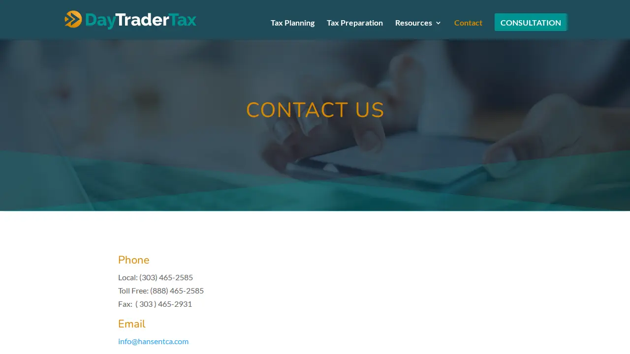 Day Trader Tax page