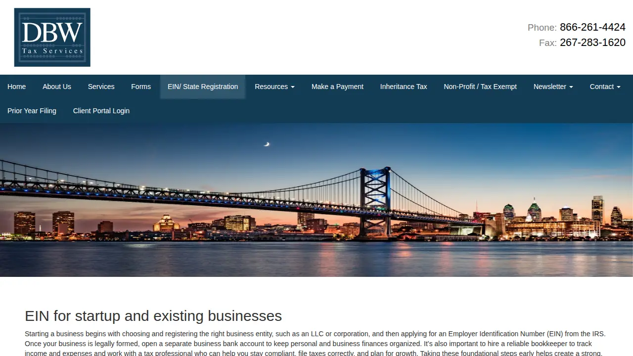 DBW TAX SERVICES LLC page