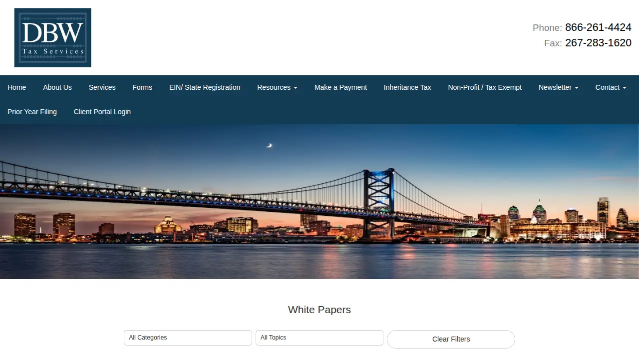 DBW TAX SERVICES LLC page