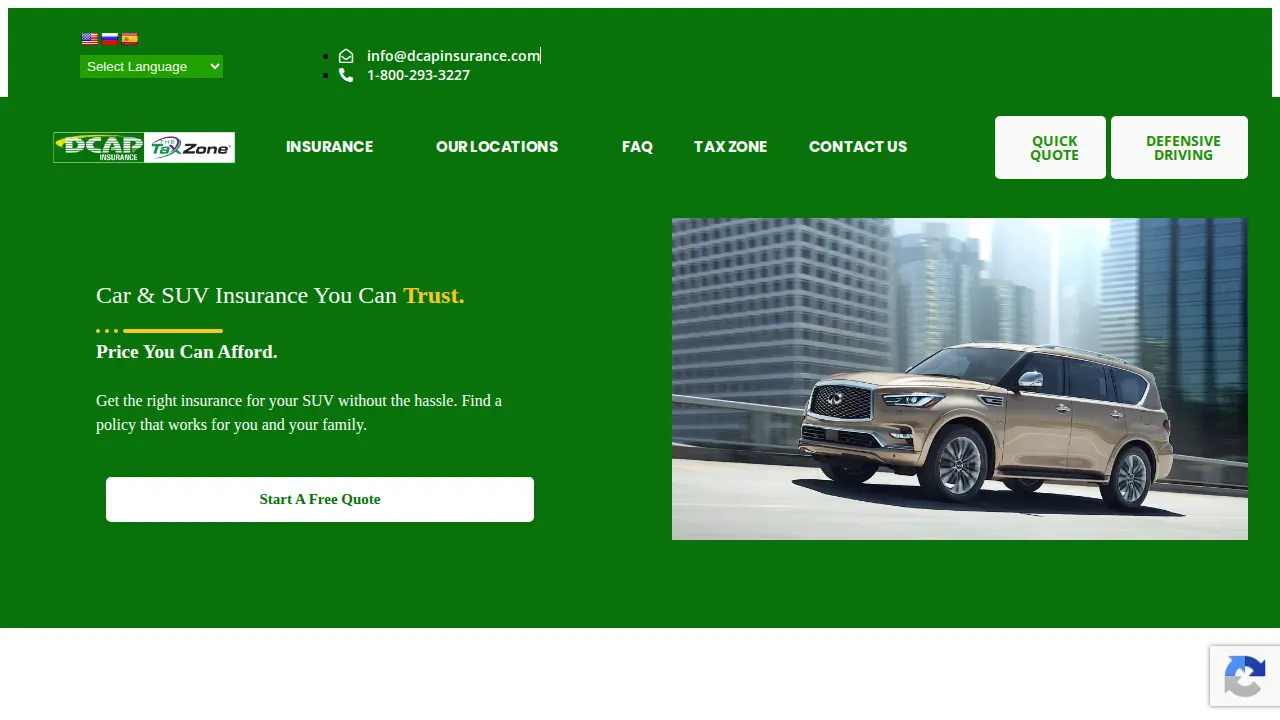 DCAP Insurance page