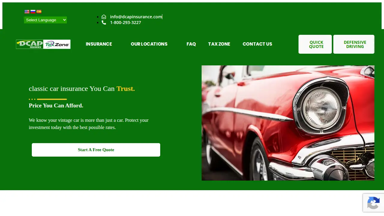 DCAP Insurance page