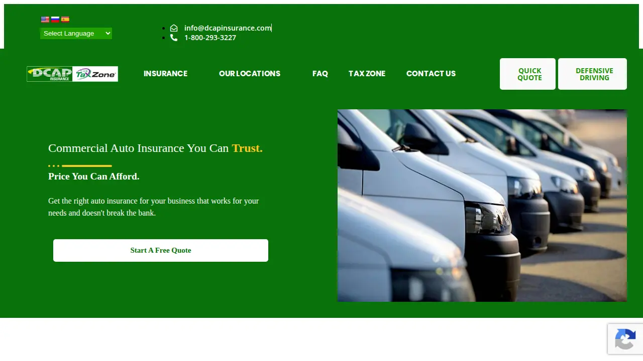 DCAP Insurance page
