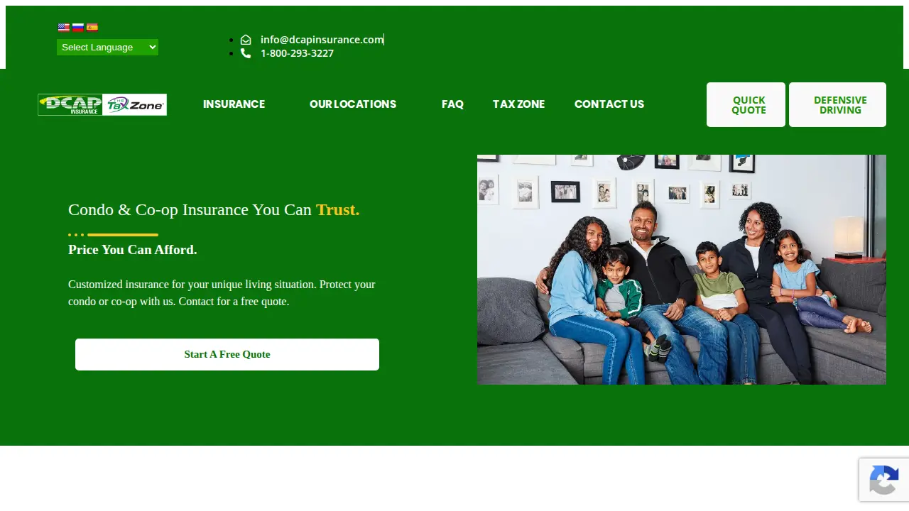 DCAP Insurance page