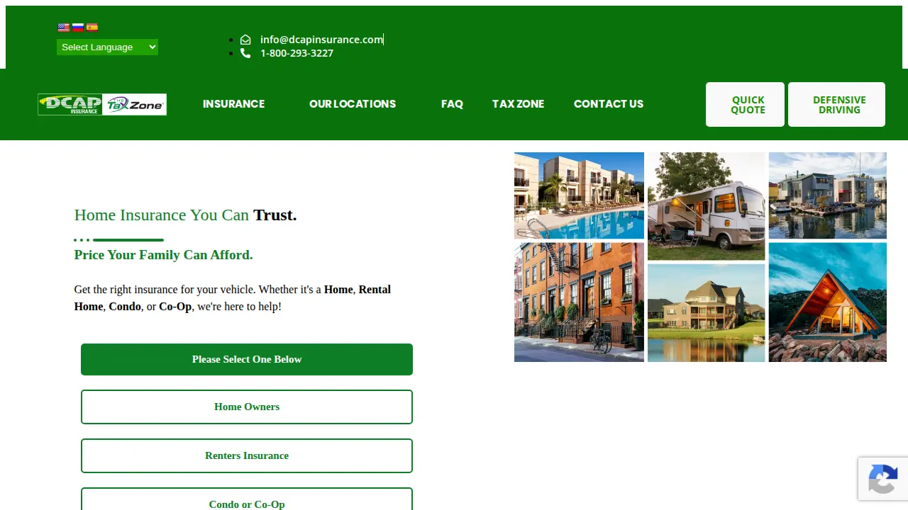 DCAP Insurance page