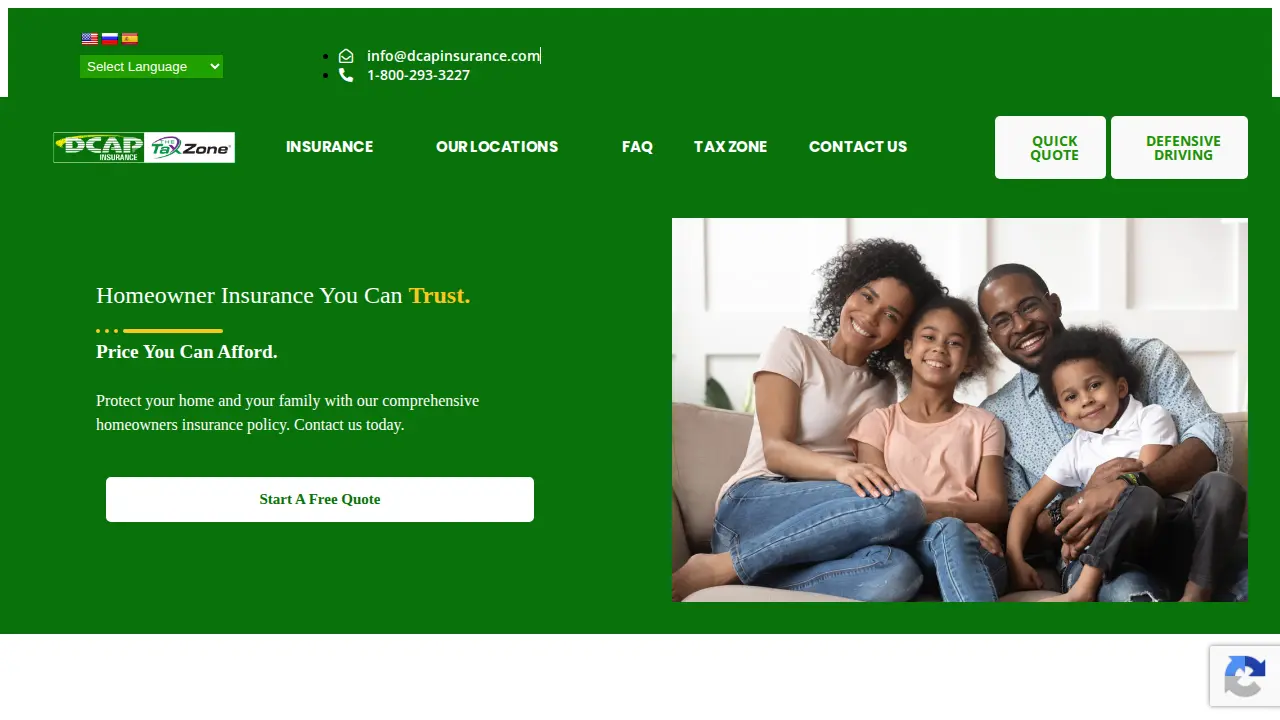 DCAP Insurance page