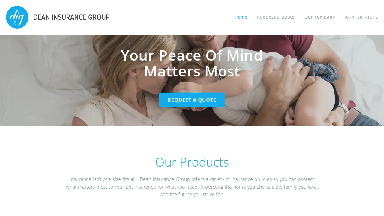 Dean Insurance Group website