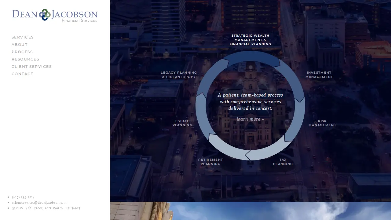 Dean Jacobson Financial Services page