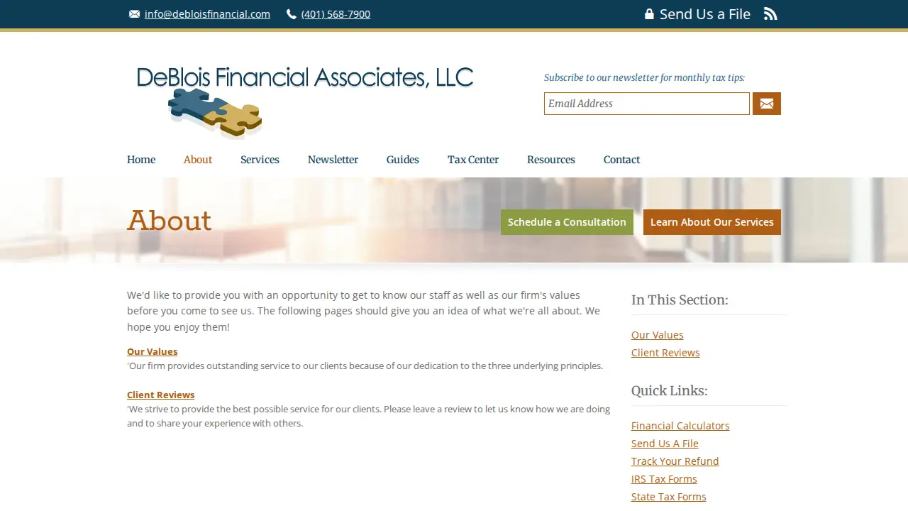 Deblois Financial Associates LLC page