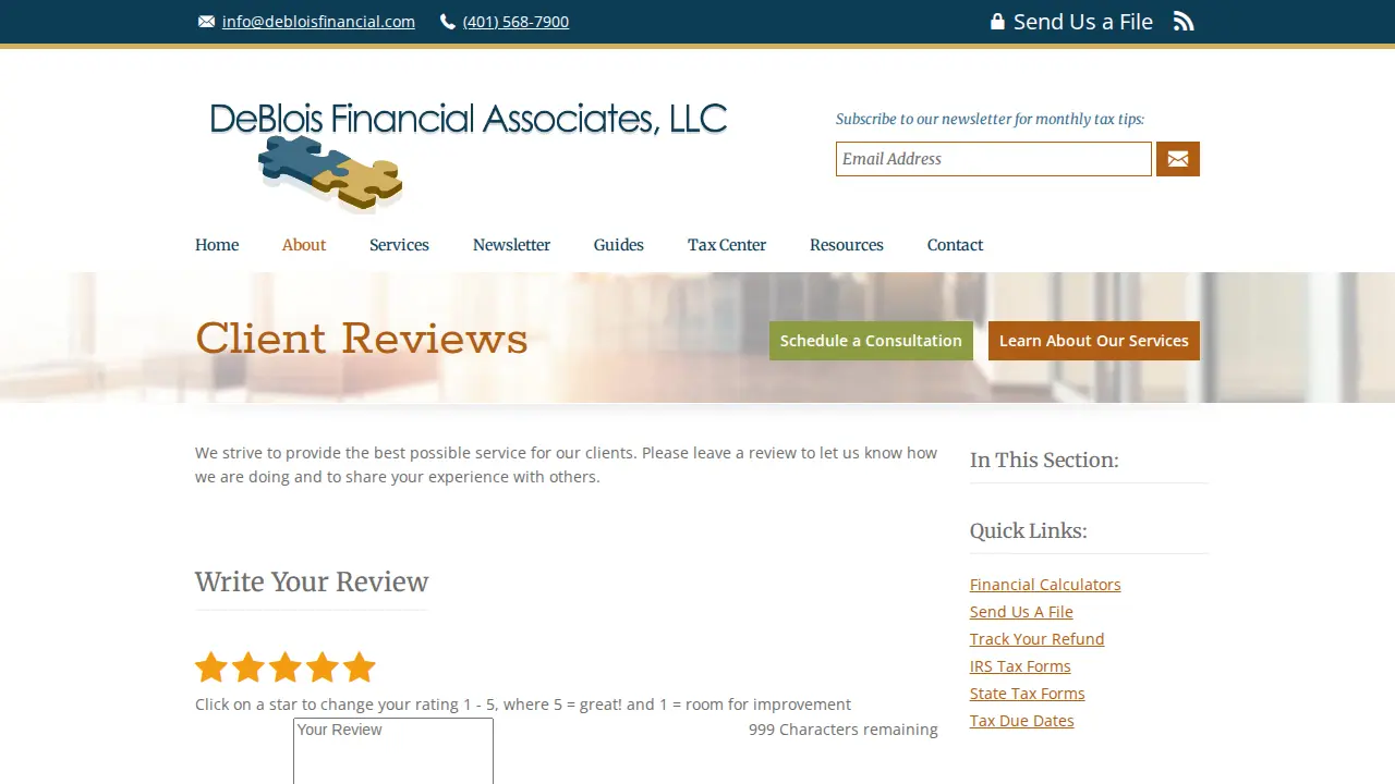 Deblois Financial Associates LLC page