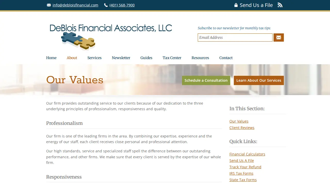 Deblois Financial Associates LLC page
