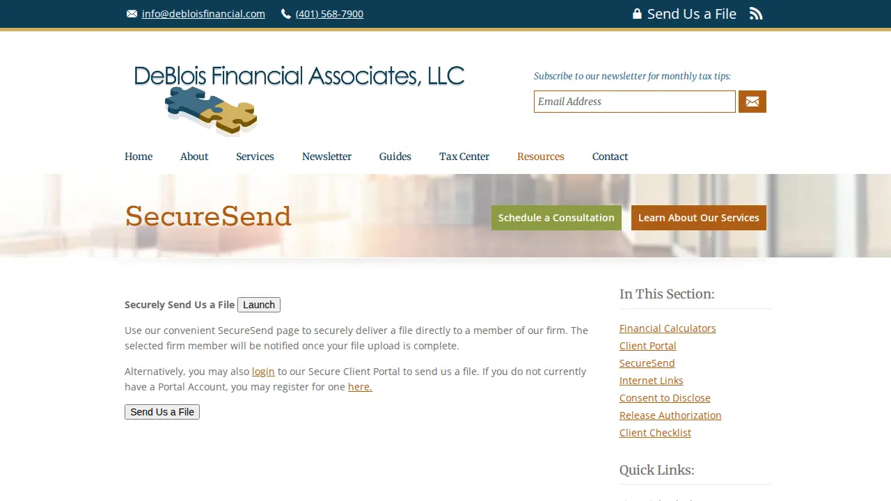 Deblois Financial Associates LLC page