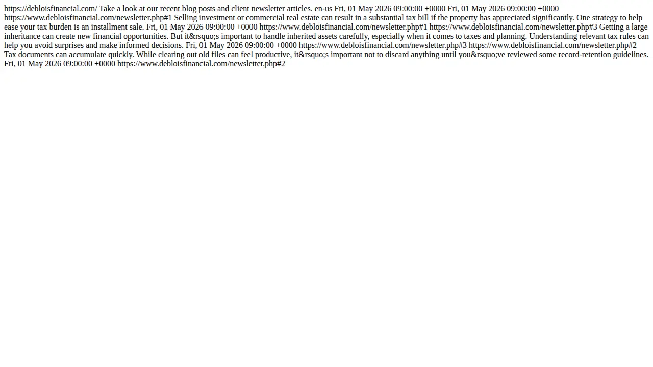 Deblois Financial Associates LLC page