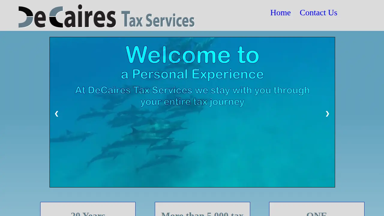 DeCaires Tax Services page