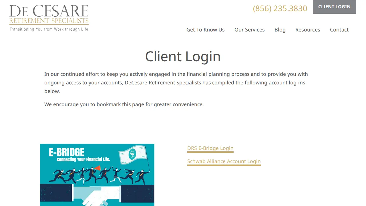 De Cesare Retirement Specialists page