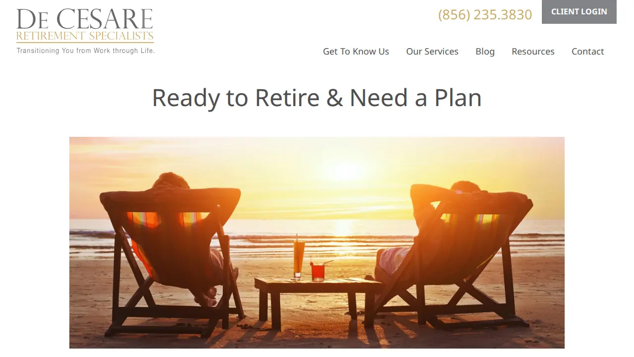 De Cesare Retirement Specialists page