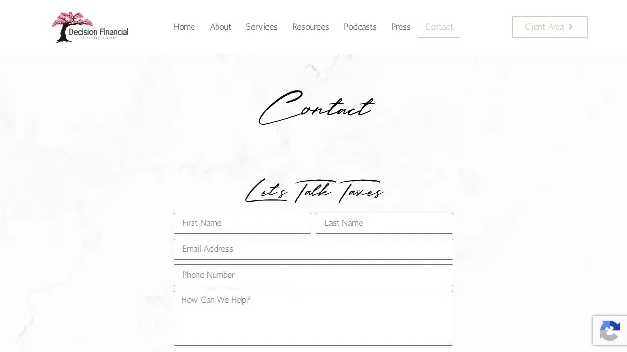 Decision Financial Services, Inc. page
