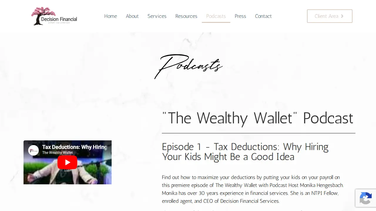 Decision Financial Services, Inc. page