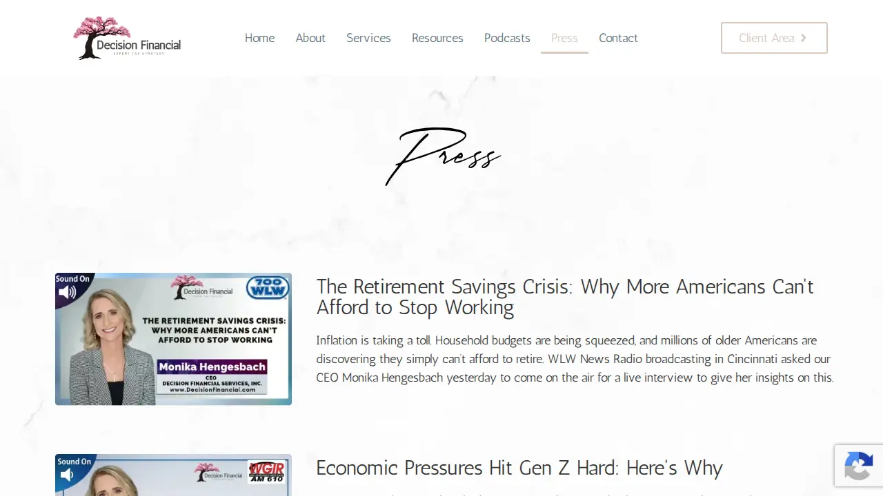 Decision Financial Services, Inc. page