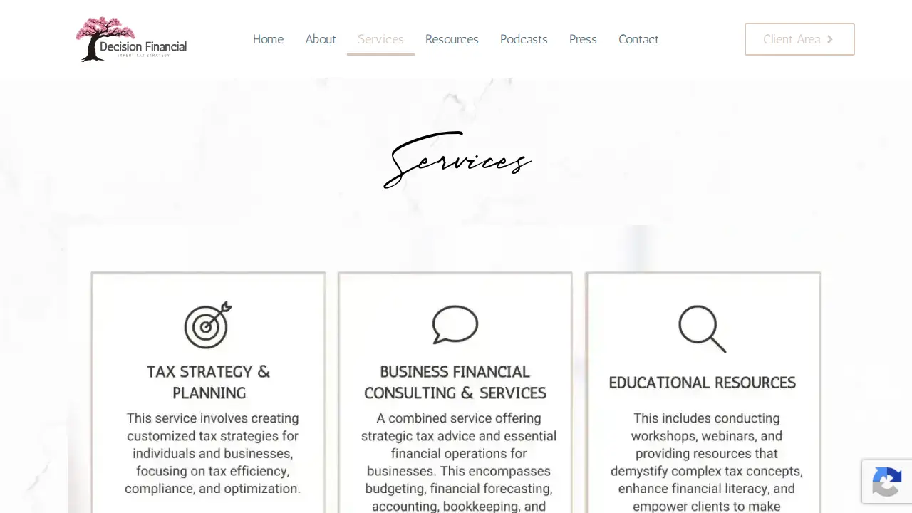 Decision Financial Services, Inc. page
