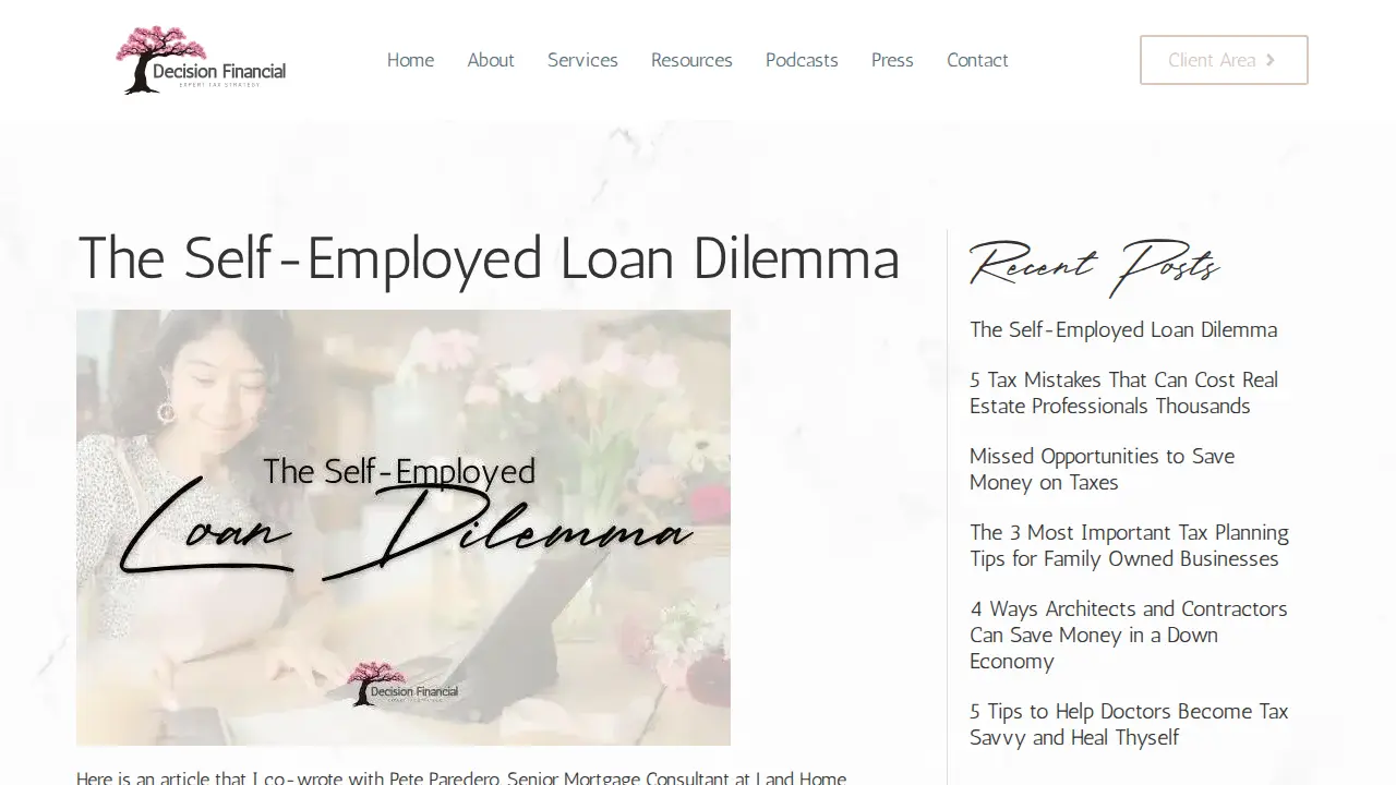 Decision Financial Services, Inc. page