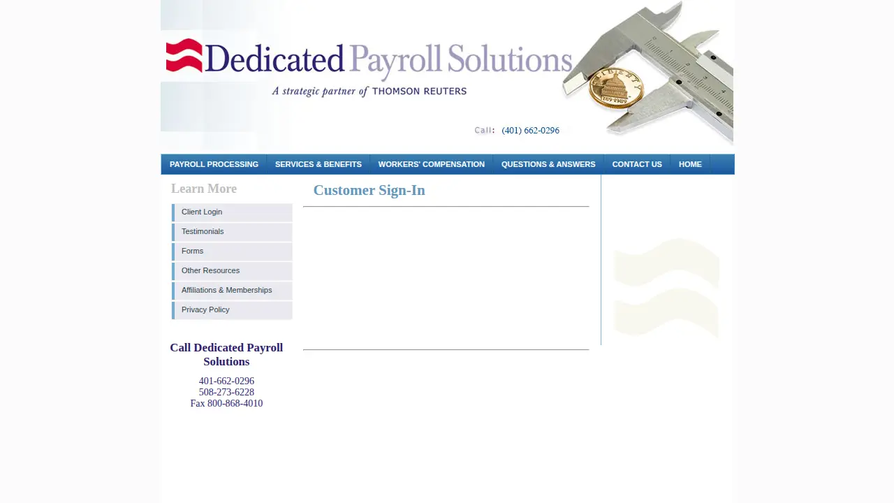 Dedicated Payroll Solutions page