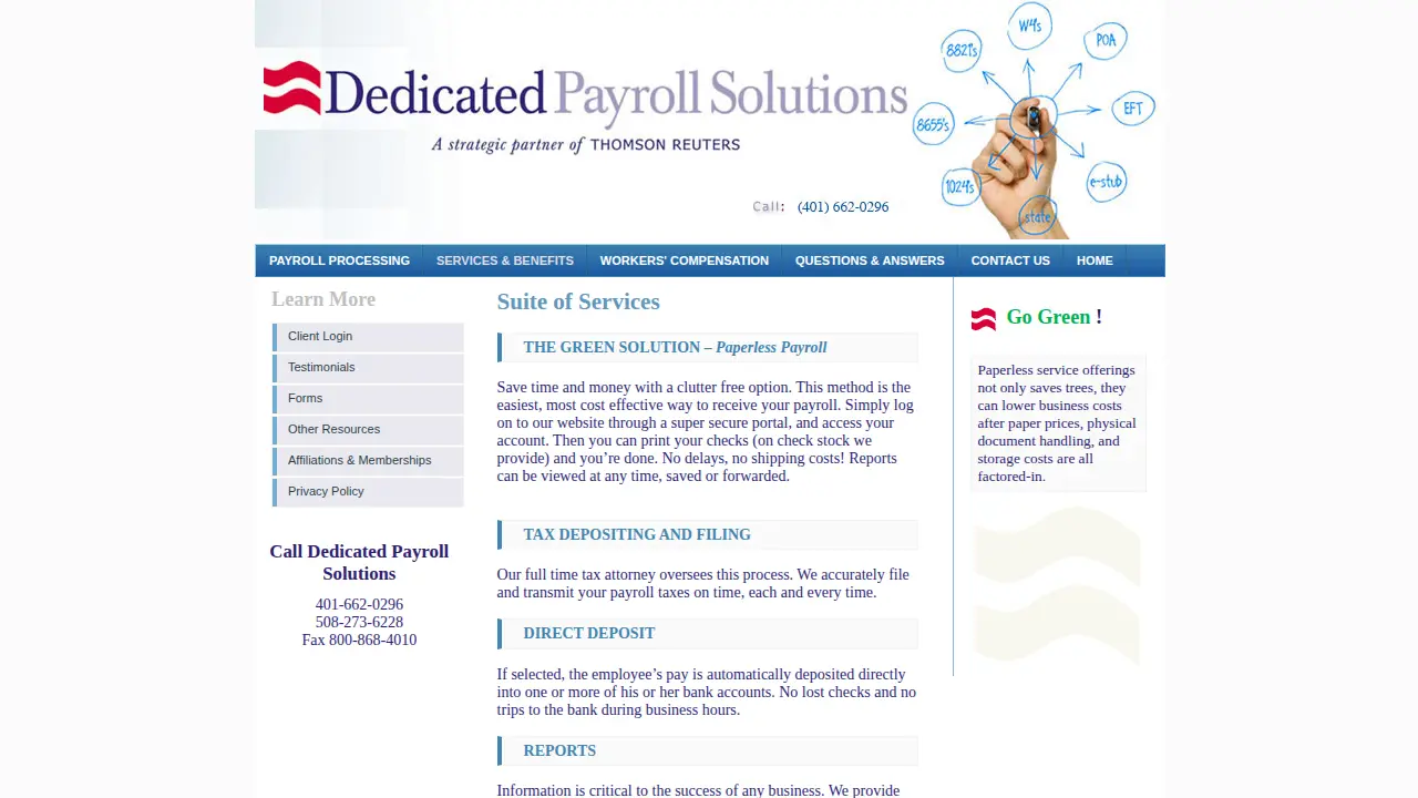 Dedicated Payroll Solutions page