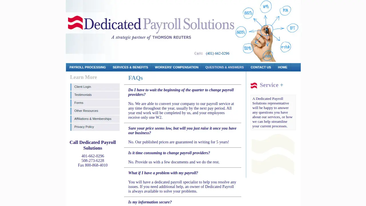 Dedicated Payroll Solutions page