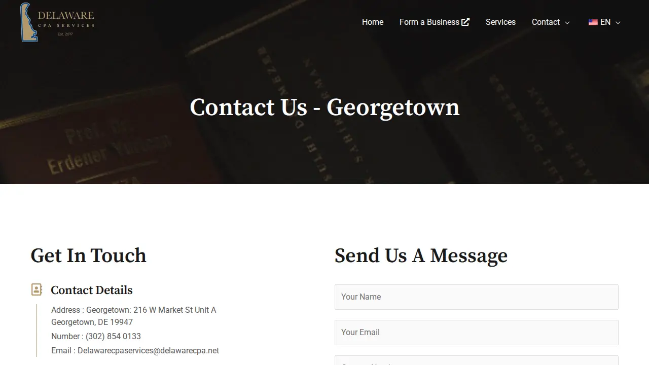 Delaware CPA Services page