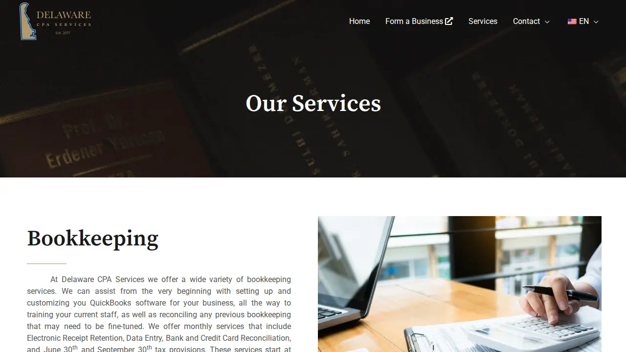 Delaware CPA Services page