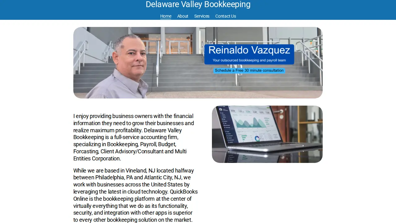 Delaware Valley Bookkeeping page