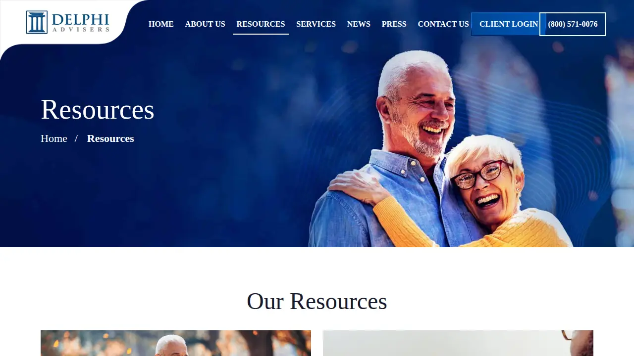 Delphi Advisers, LLC. page