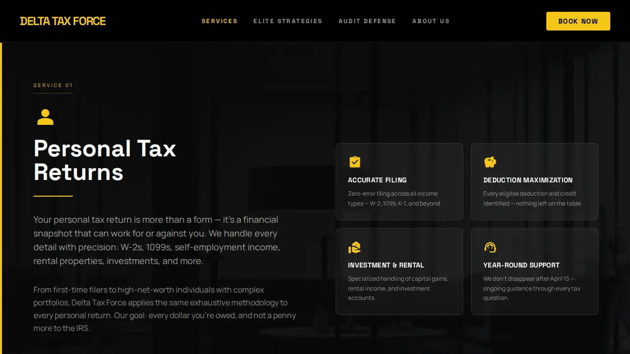 Delta Tax Force page