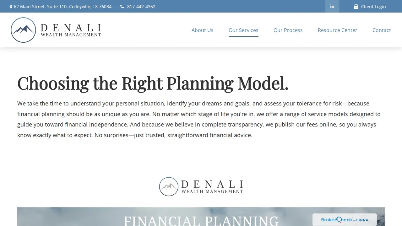 Denali Wealth Management page