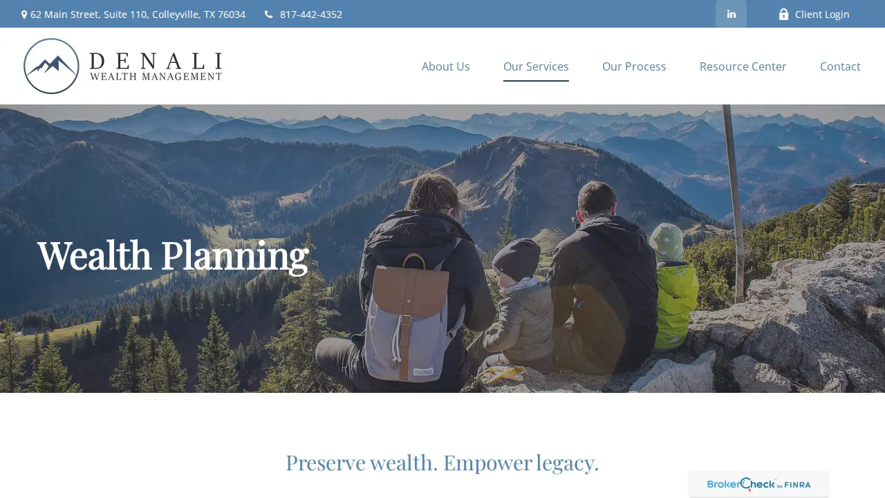 Denali Wealth Management page