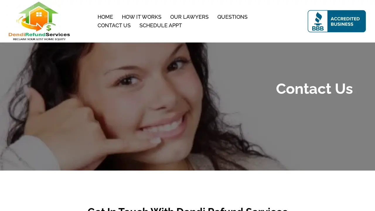 Dendi Refund Recovery Services page
