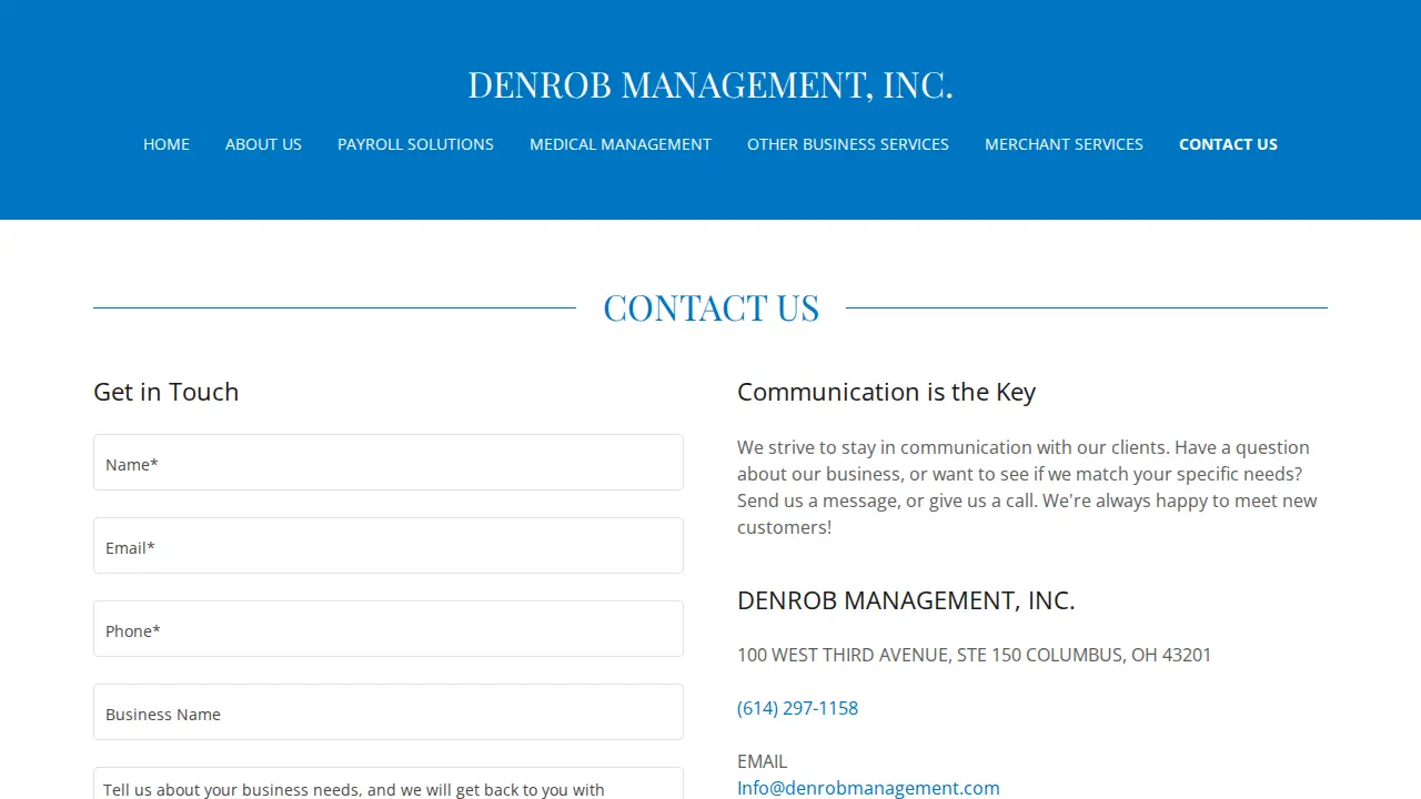 Denrob Management Inc. page