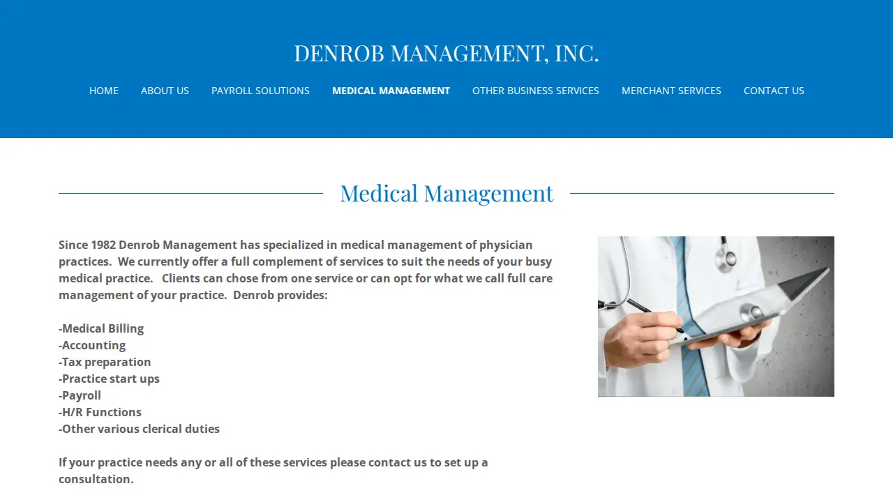 Denrob Management Inc. page